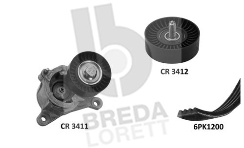 BREDA LORETT Ķīļrievu siksnu komplekts KCA0060